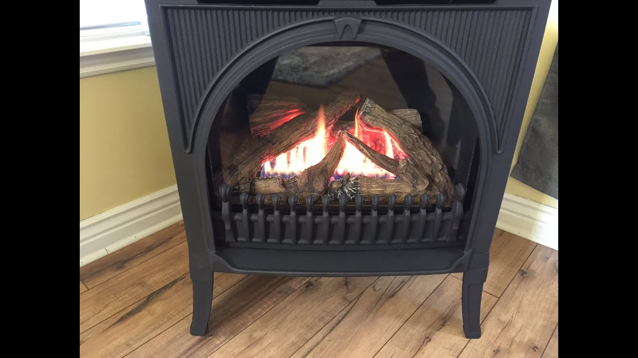 Valor Direct Vent Freestanding Gas Fireplace Start to Fire Installation