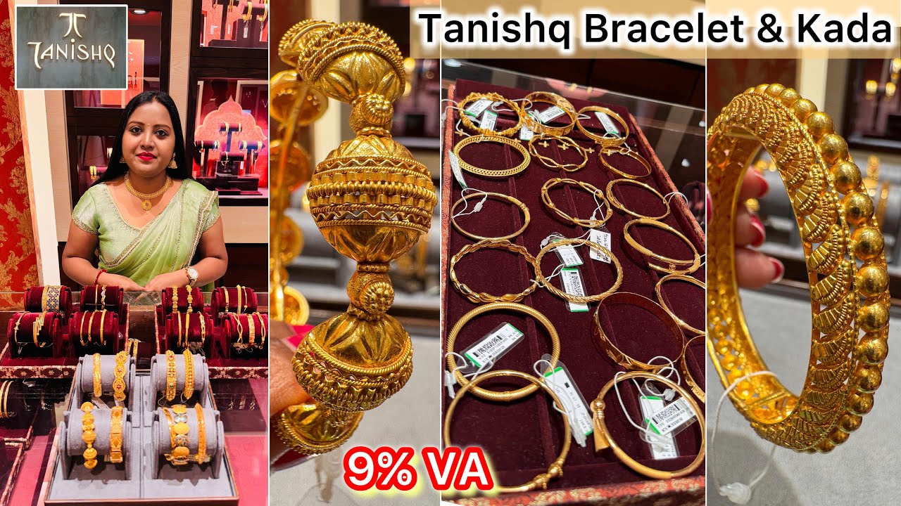9% VA Tanishq latest trendy & traditional gold bracelet and kada designs✨| Single bangle collections