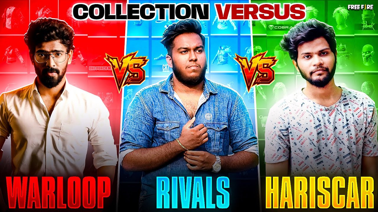 💥Warloop vs HariScar vs Rivals -  தமிழ்நாடு No.1 Richest ID?😱 | FreeFire 