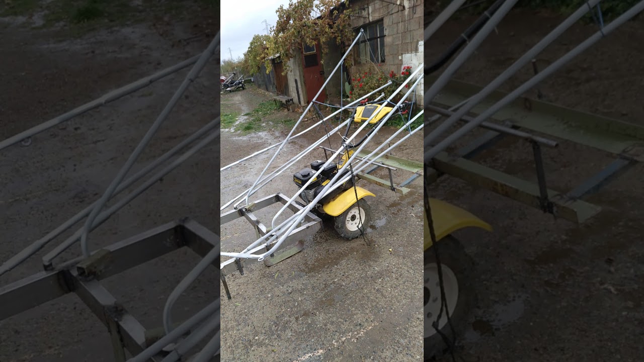 Motocultor recolector de frutos secos y olivas