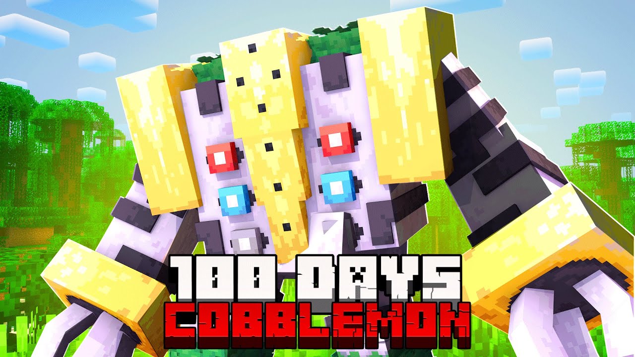I Spent 100 DAYS in Minecraft Pokemon VS my RIVAL! (Duos Cobblemon)