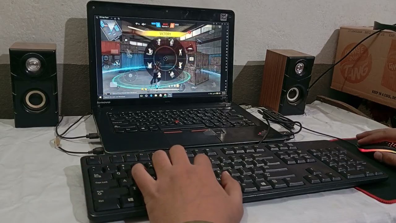 How to play free fire Gameplay in laptop with handcam and keyboard and mouse 