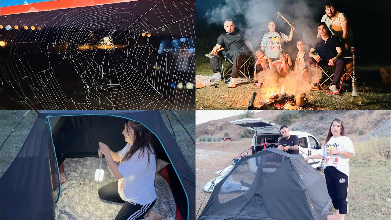 ضلينا من المسا للصبح ☀️بالغابه🏔️ مع بشار و فريده 🫶 شوفو شو صار معنا ☺️