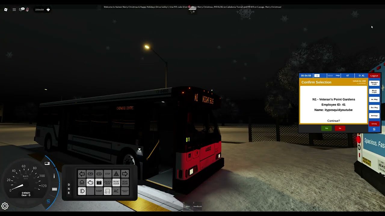 VAMOS Transit - Route N1 Rymal South | Orion in the Snow