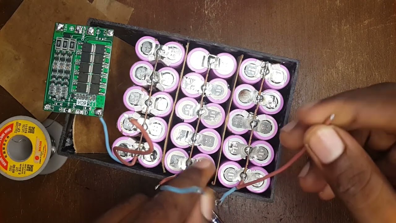 Concevoir une  Batteries 12V avec BMS 3S 60A et des Lithium-Ion 18650