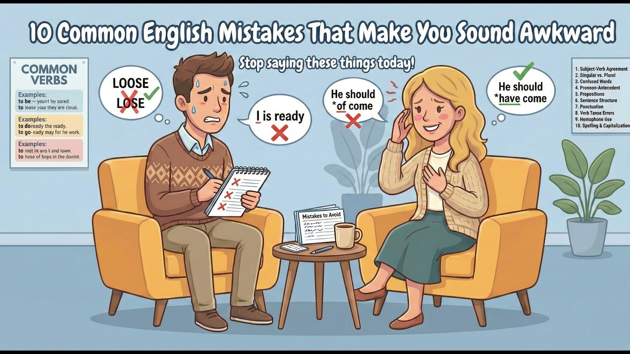English Tutor | 10 Common English Mistakes That Make You Sound Awkward