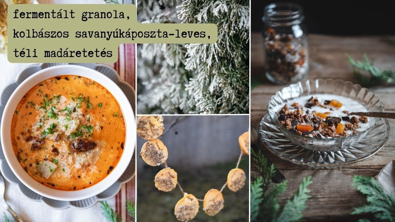 #16 történet | fermentált házi granola, kolbászos savanyú káposzta leves, madáretetés télen