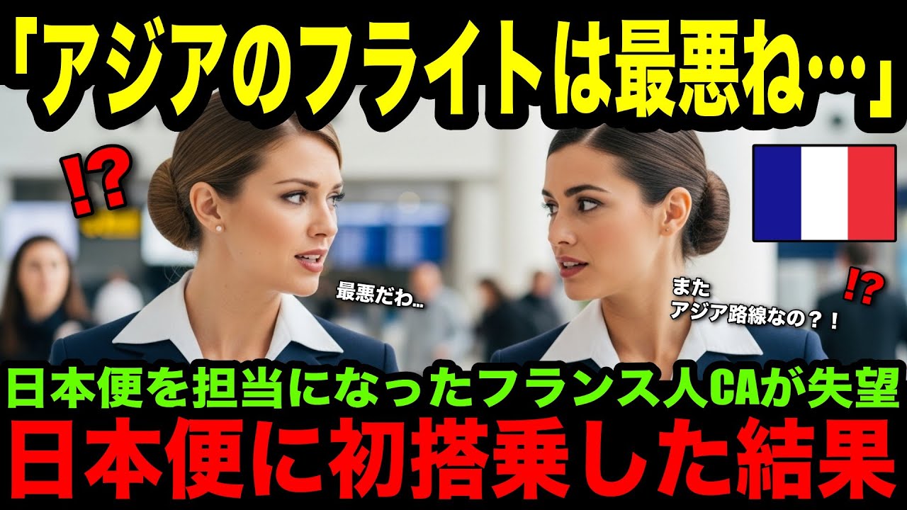 【海外の反応】「アジアのフライトなんて最悪ね…」アジア便担当になり絶望するフランス人キャビンアテンダントが日本便に初搭乗した衝撃の結果