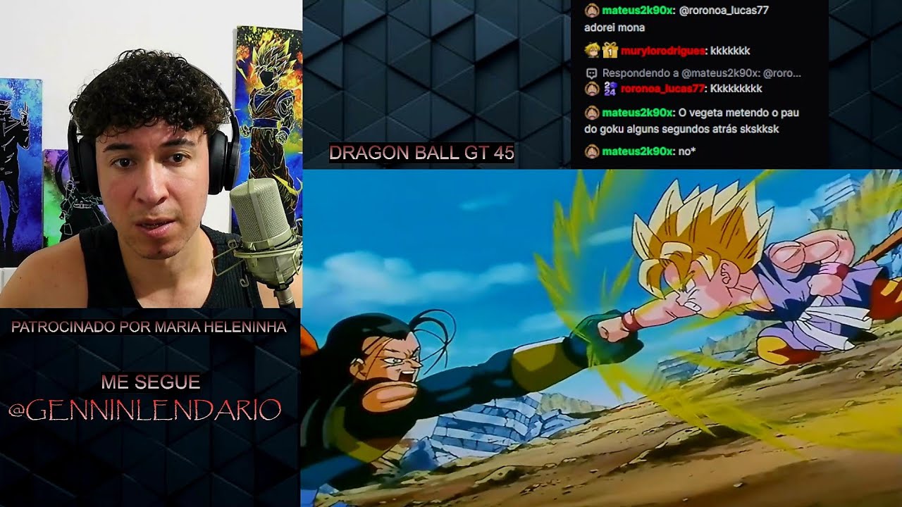 Genninlendário reagindo ao Goku vs Super 17 Dragon ball GT Episódio 45