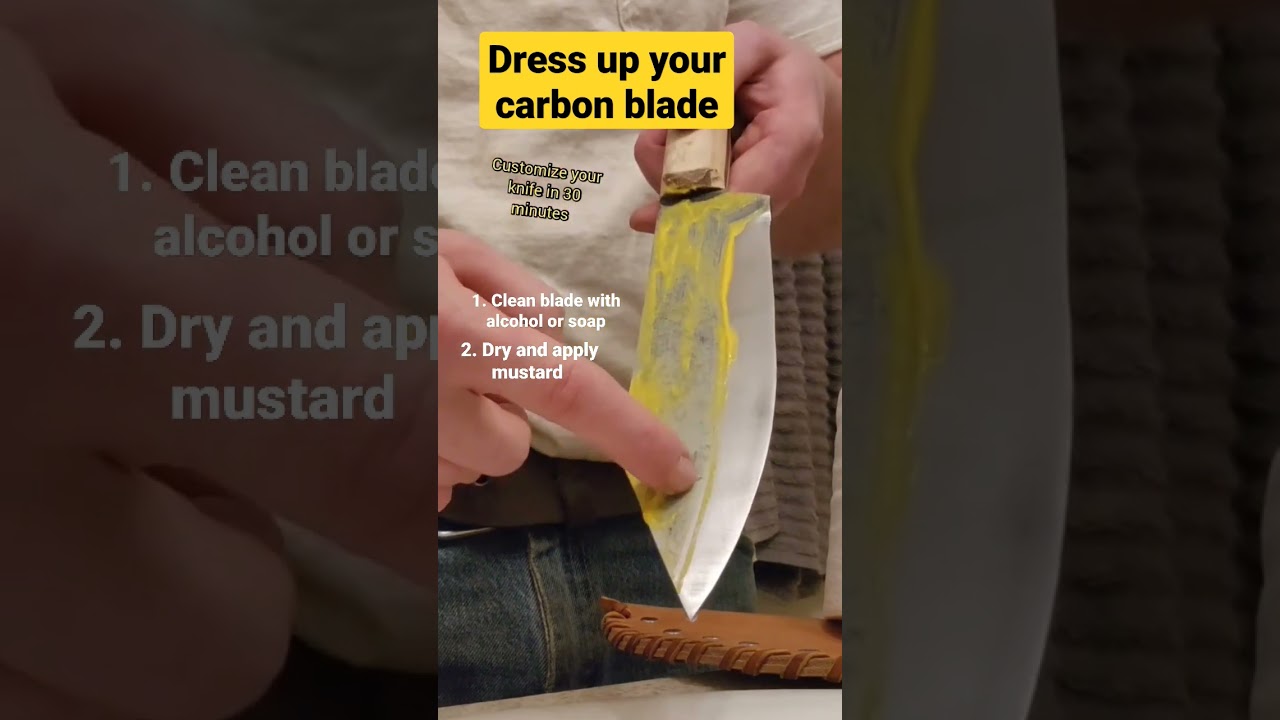 mustard etch a carbon knife. 