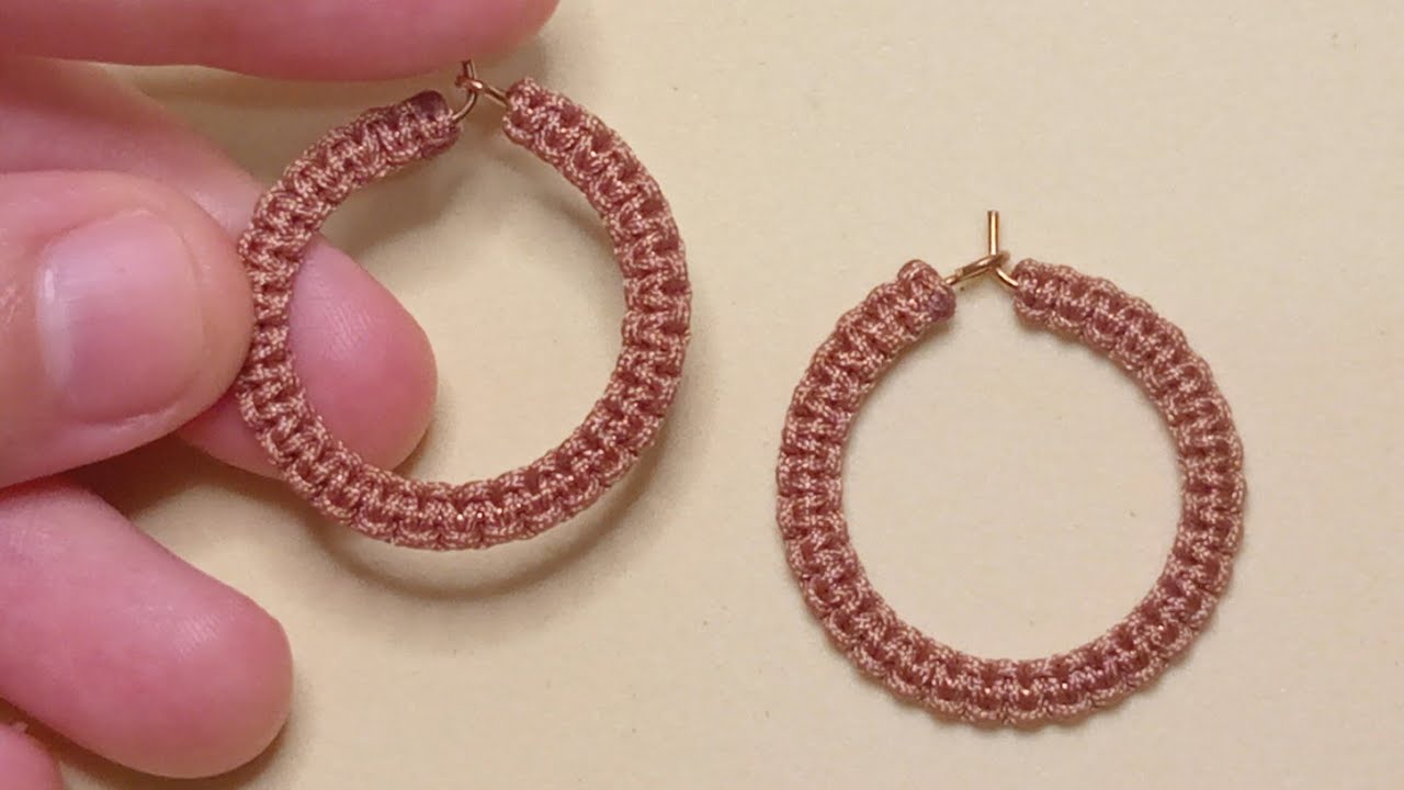 Como fazer brinco Macrame/Tutorial Hoop earrings Macrame/Tutorial Macrame completo/Macrame na argola