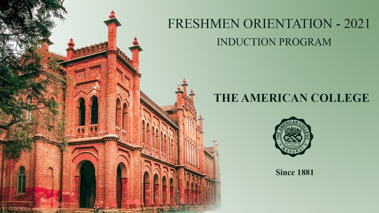 Freshers' Orientation || 13.09.2021 || The American College