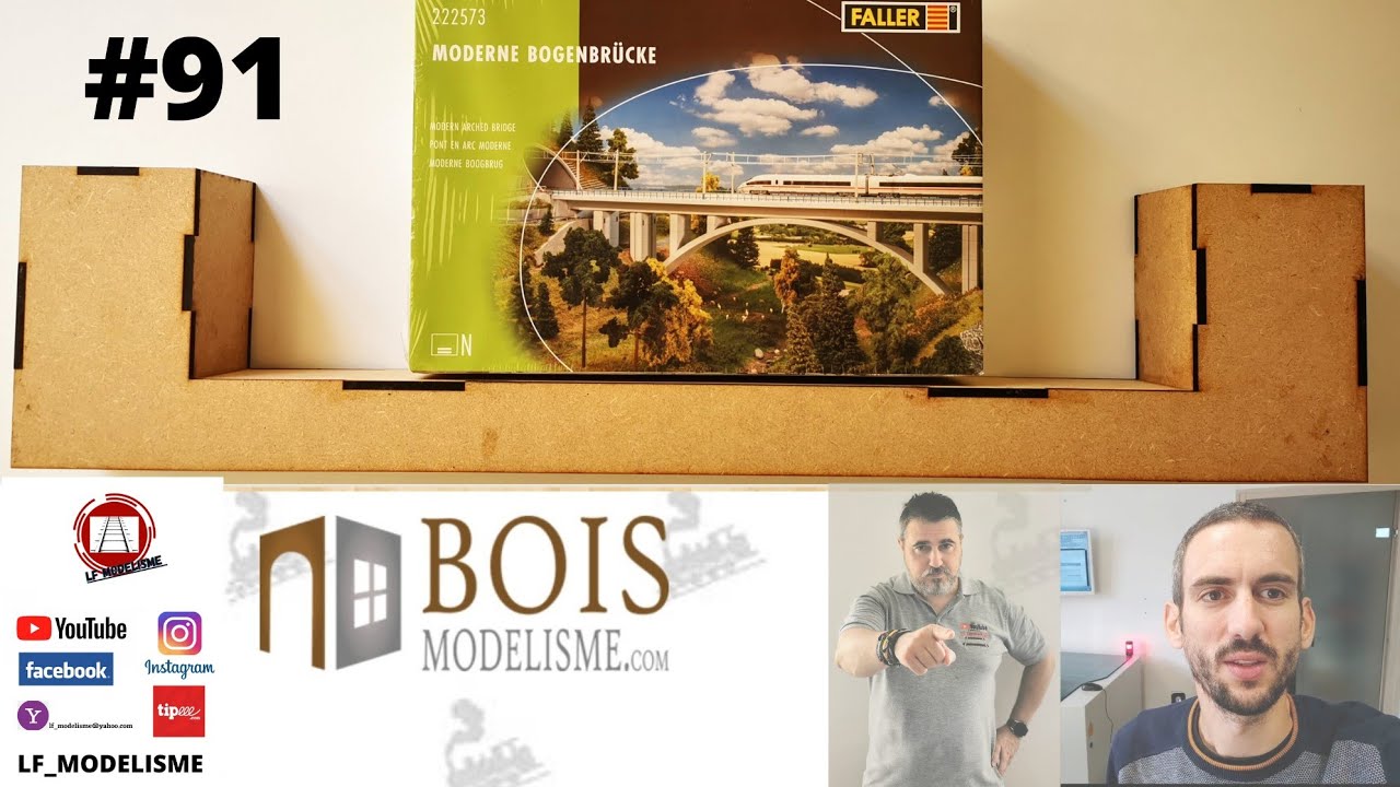 #91 bois modelisme train électrique  ferroviaire projet réseau MODULE echelle N construction VIADUC