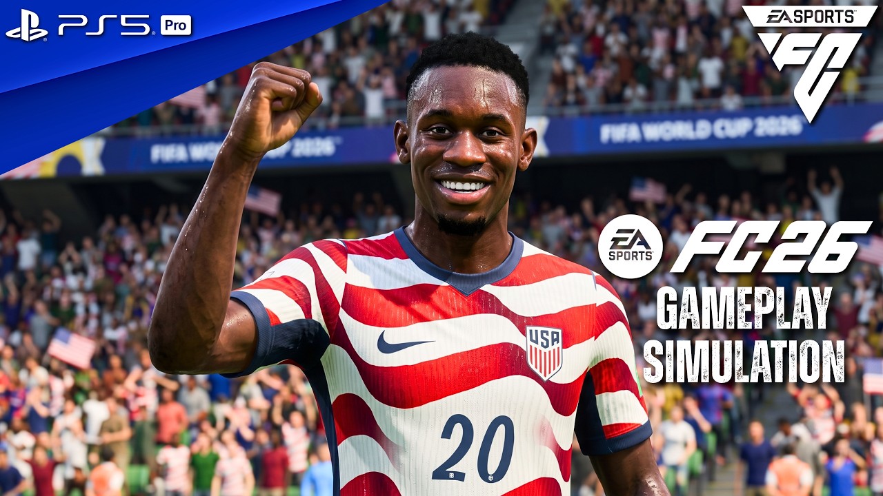 FC 26 &mdash; США против Боснии и Герцеговины &mdash; Чемпионат мира 2026, 1/16 финала, симуляция игрового пр...