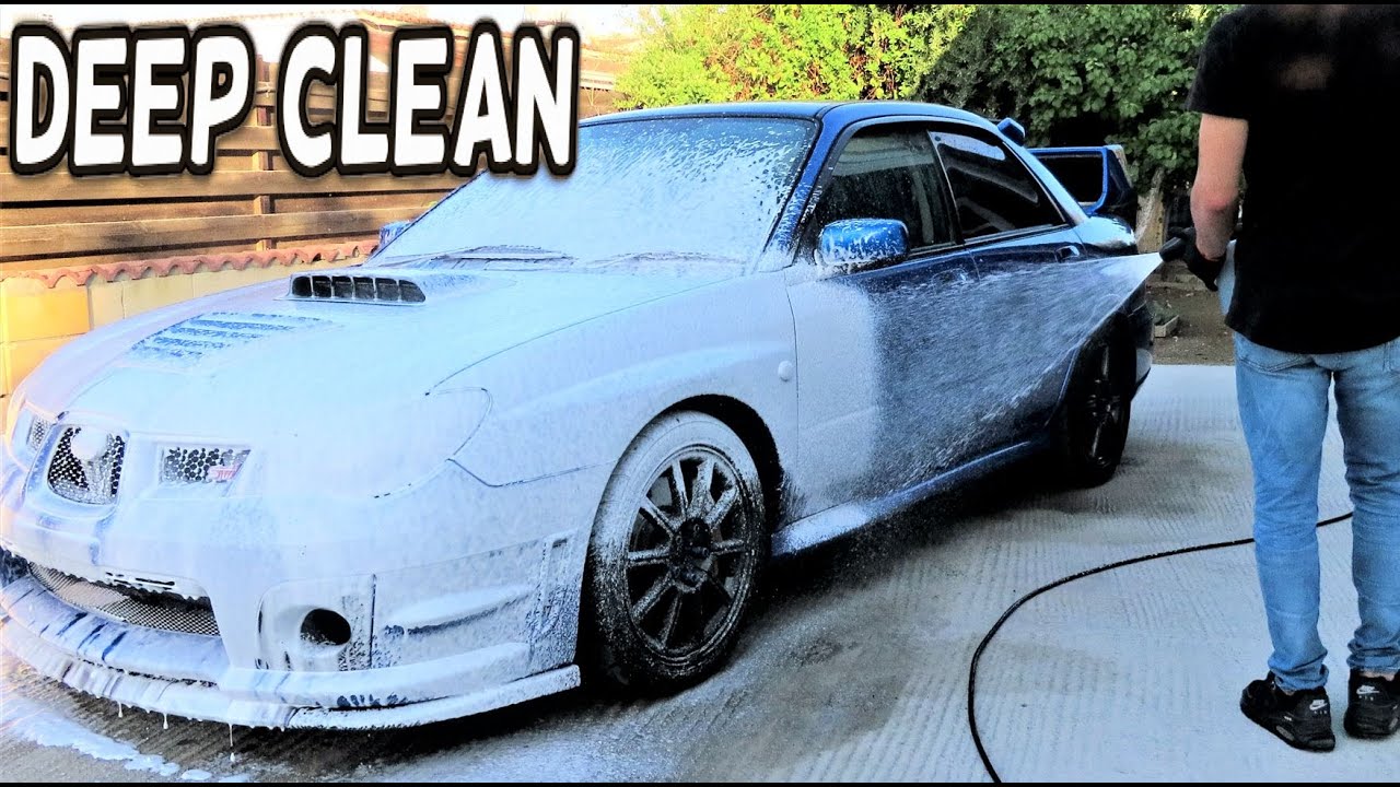 First Wash In Years: Abandoned Subaru STI V9 Disaster Detail ASMR