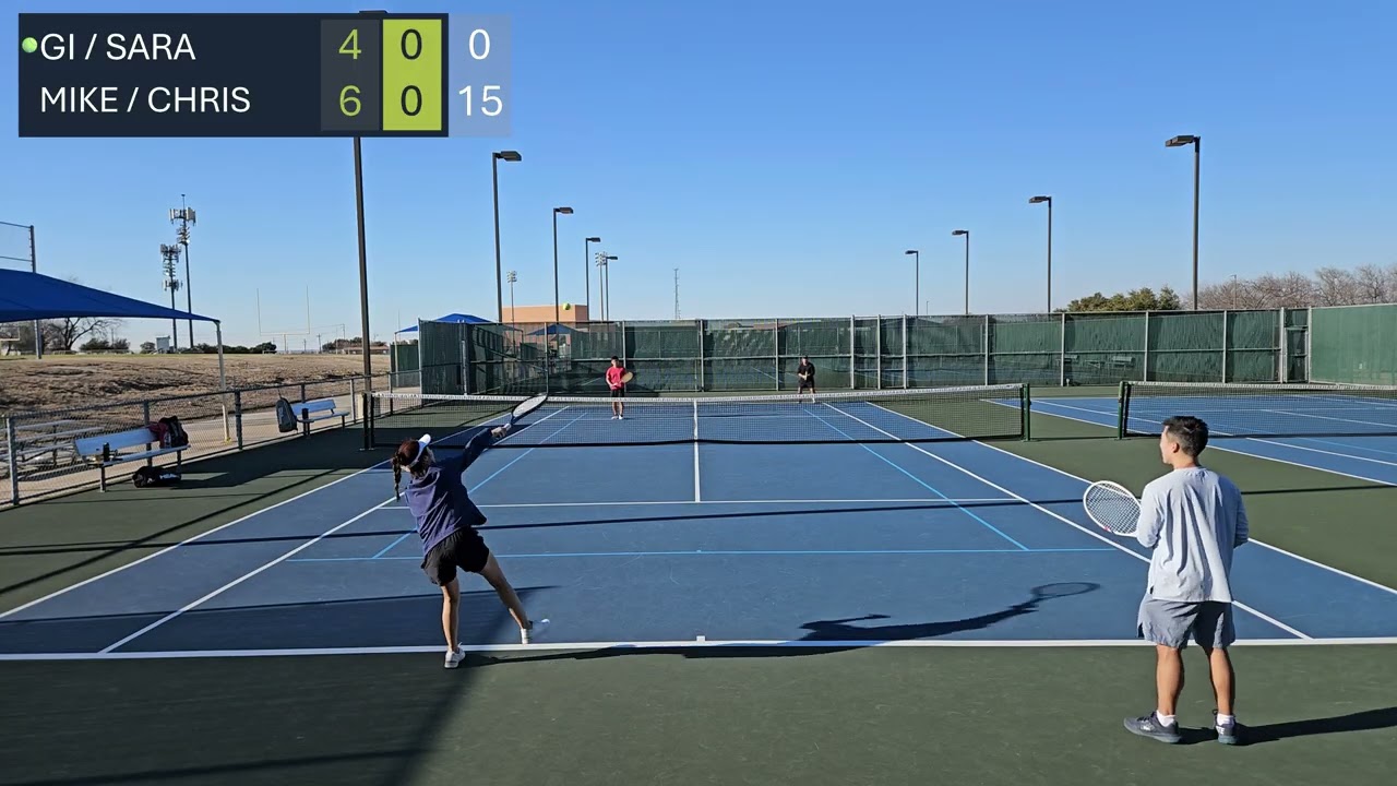 Tennis doubles at Frisco HS