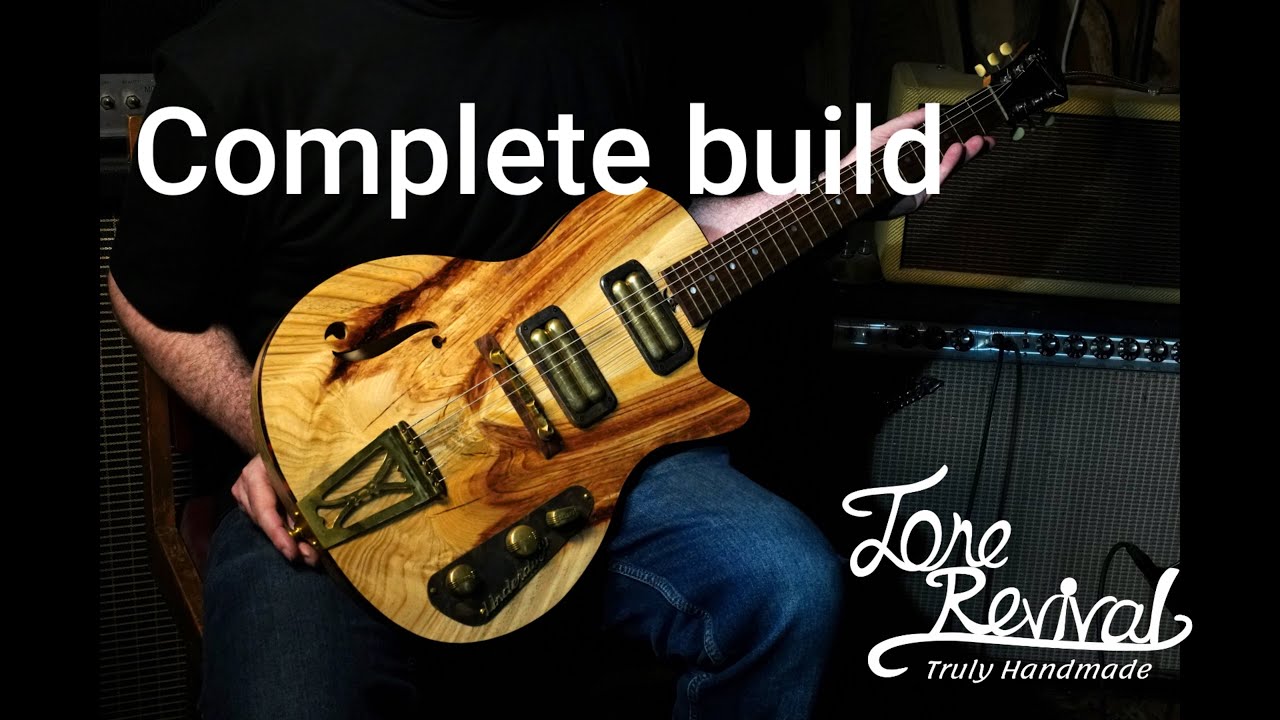Making a Custom Guitar from ancient lumber and brass  (Full build)