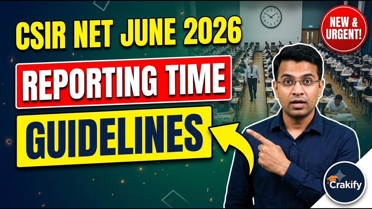 CSIR NET June 2026 Exam Tomorrow! 🗓️ Reporting Time, Guidelines & Last Minute Tips | Crakify