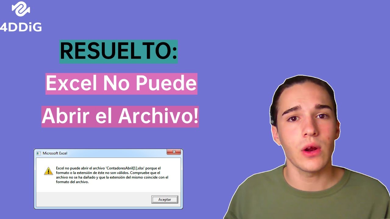 6 Soluciones al Excel no puede abrir el archivo