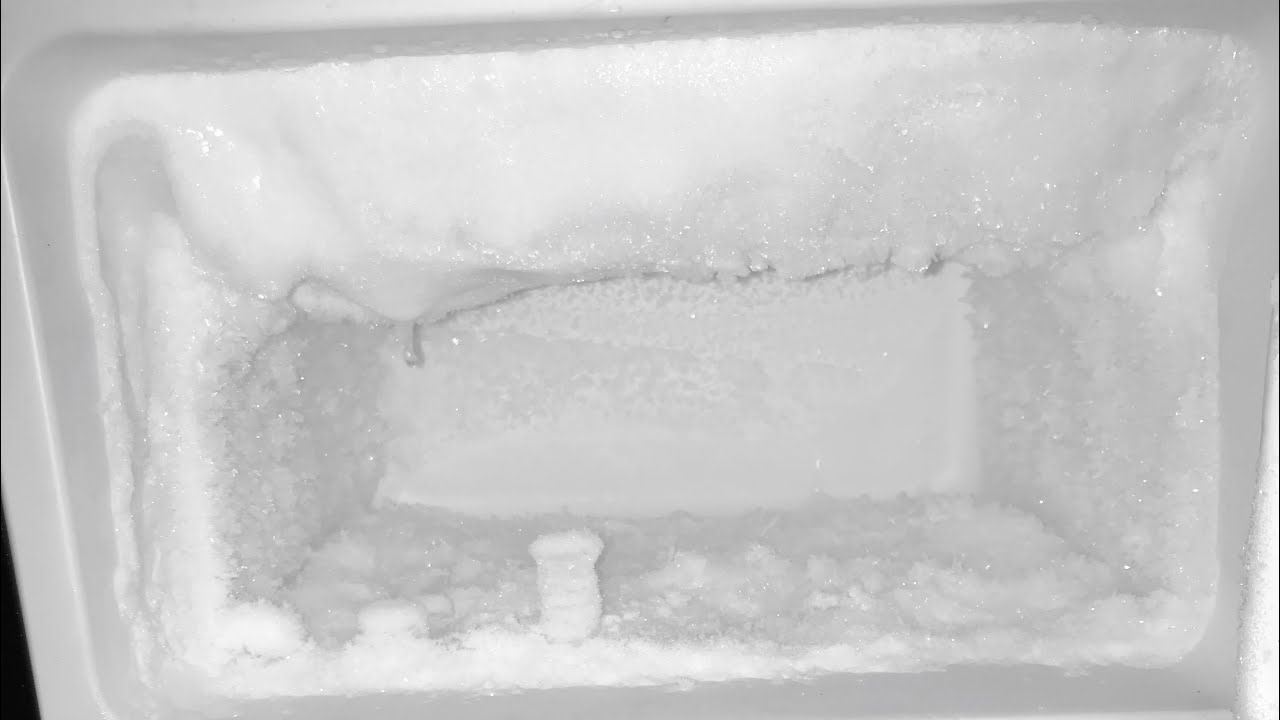Scraping freezer frost ice asmr