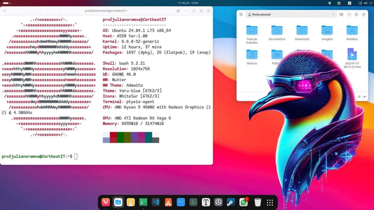 ⭐ Ubuntu Linux com estilo Mac OS - Dica de personalização.