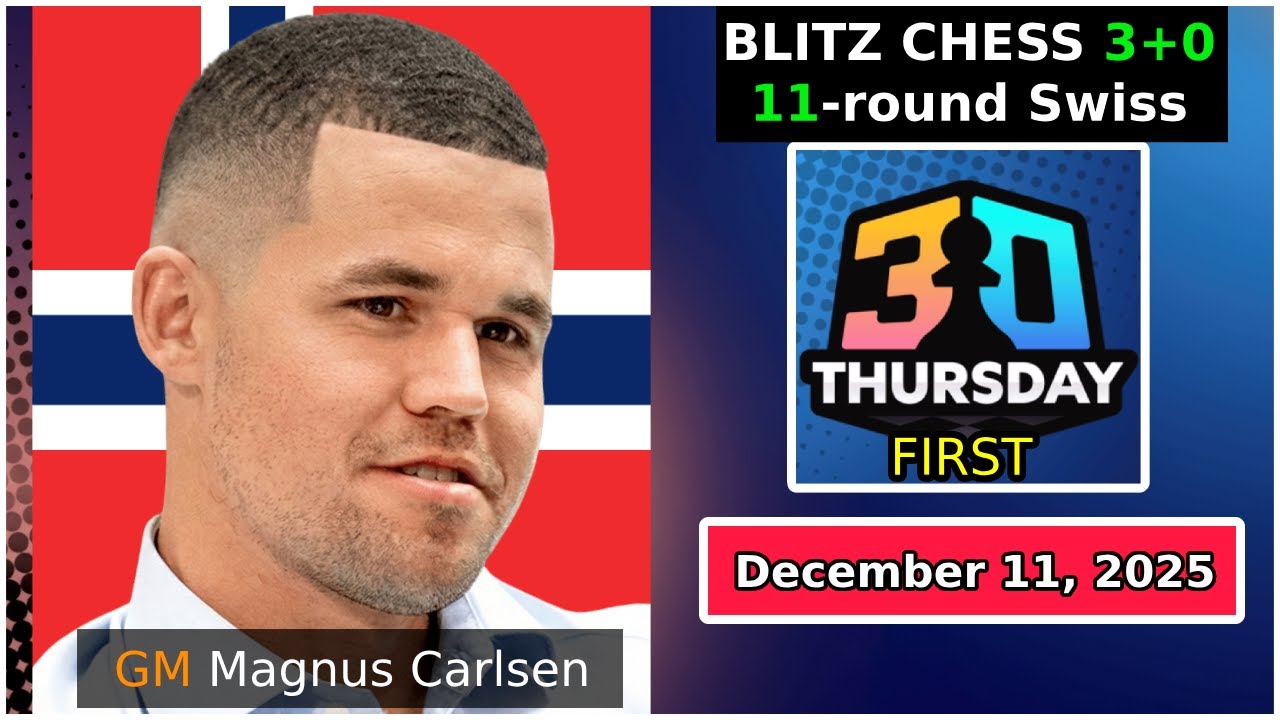 🔴 Magnus Carlsen | First 3+0 Thursday | December 11 2025 | chess.com