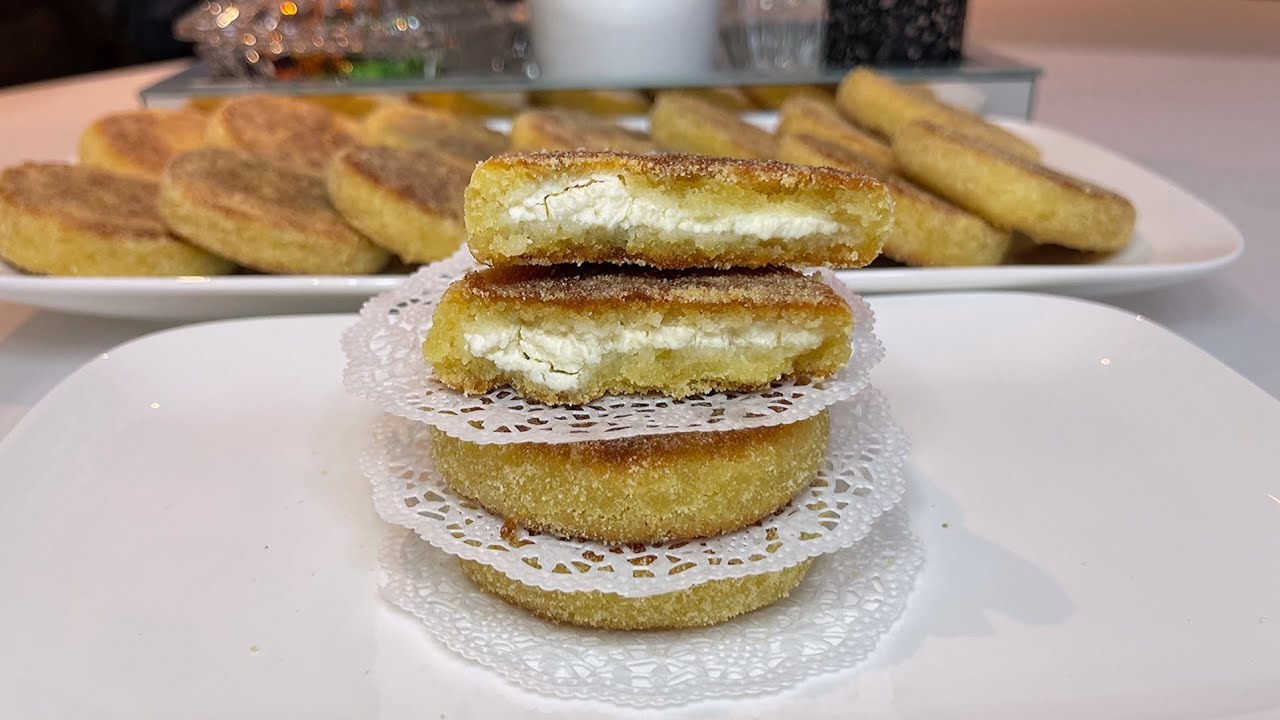Marokkanisches Harcha Rezept 🇲🇦 mit einer Frischkäse Füllung / Thafthath / Harcha Recipe