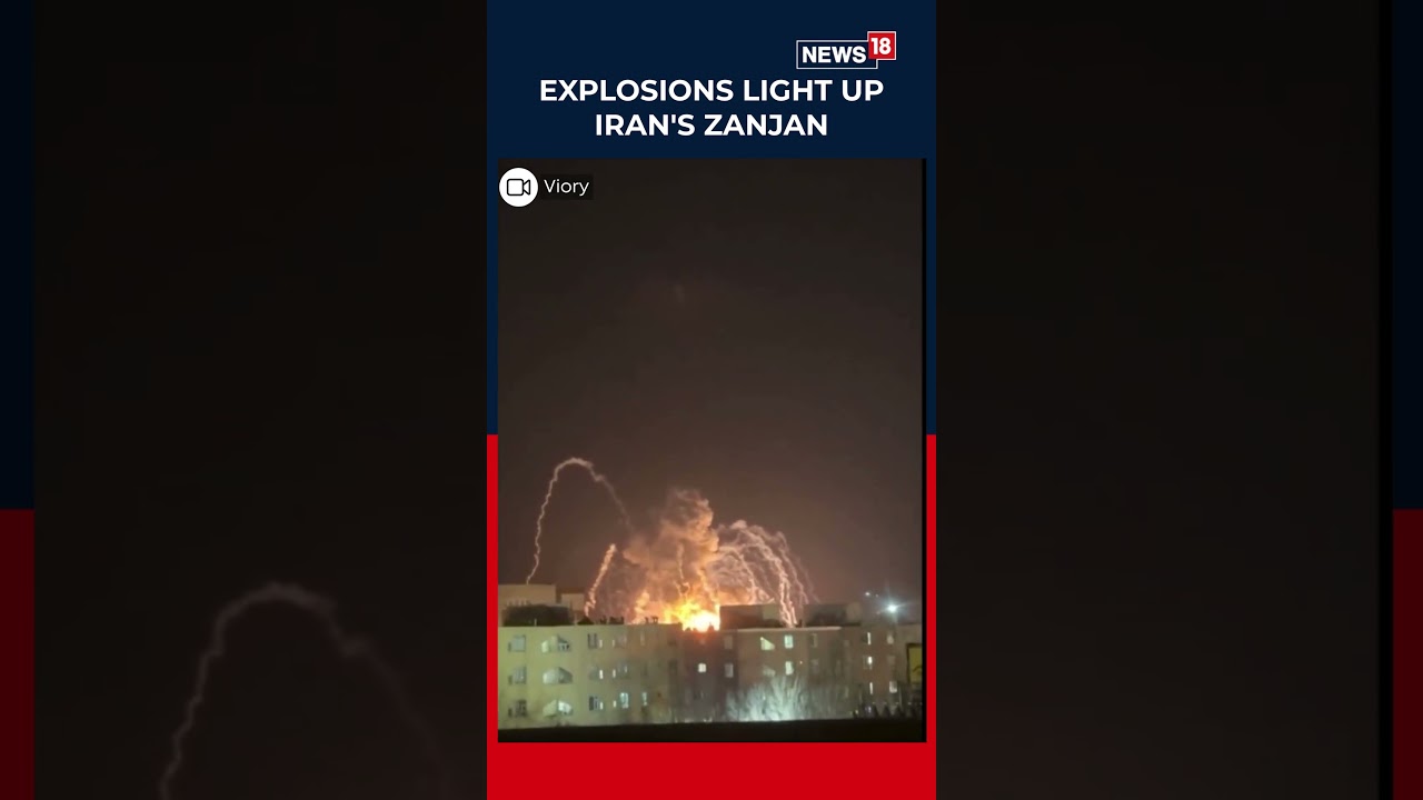 Sky Ablaze Over Zanjan as Explosions Light Up Iran After US-Israel Strikes | Iran War | N18S