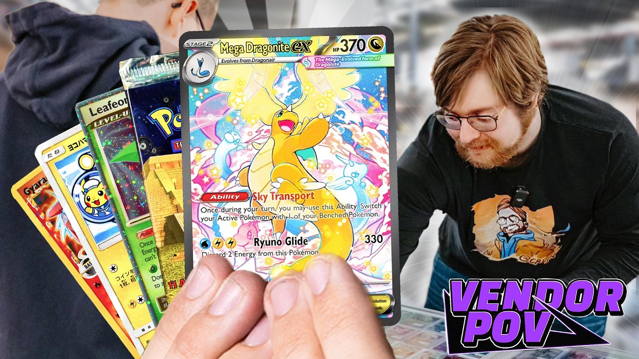 Vendor POV | MEGA Dragonite, Goldstar Rayquaza, Neo Discovery Packs En Meer Bij Global Cardshow!