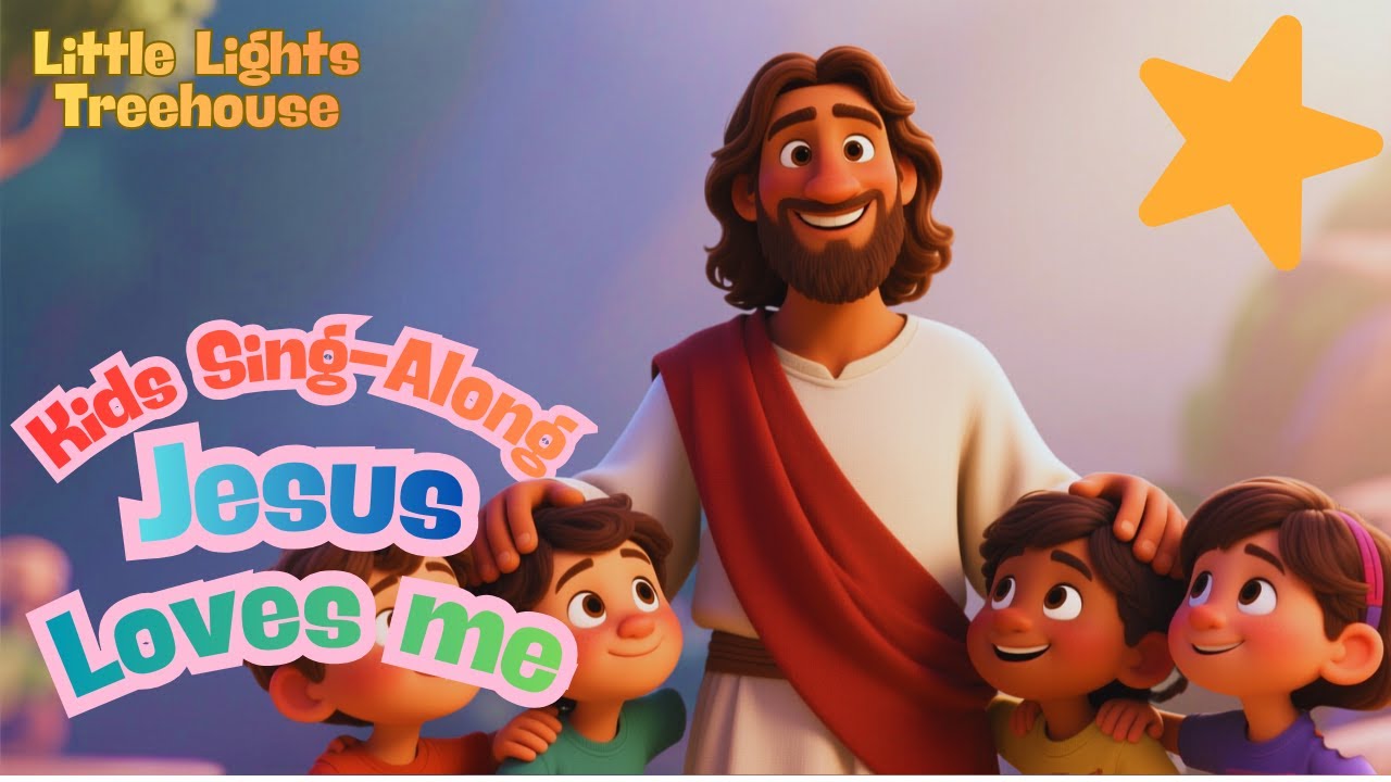 Jesus Loves Me Song For Kids with lyrics | Nursery Rhyme sing-a-long