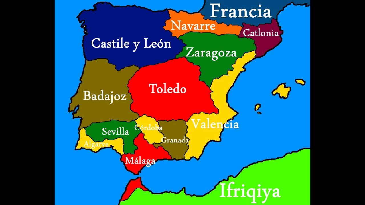 History of the Taifa kingdoms - Los Reinos de Taifas (animated map) 1009-1031 part 1