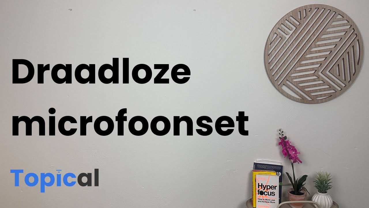 Draadloze microfoon set om je vergaderingen op te nemen - Topical AI vergadersoftware