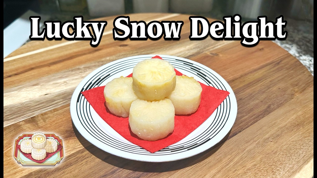 Lucky Snow Delight Recipe (Snow skin Mooncakes) from Genshin Impact | ALEX MAKES