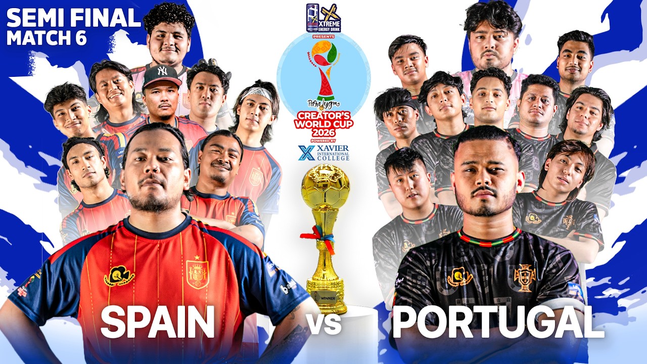 Creator's World Cup 2026 | SEMI FINAL 1 | TEAM SPAIN VS TEAM PORTUGAL |