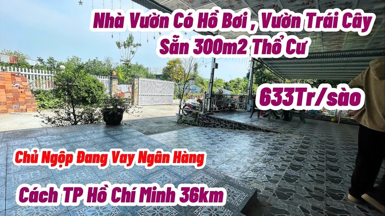 Chủ Vay Ngân Hàng Bán Gấp Nhà Vườn Có Hồ Bơi, Vườn Trái Cây ở Vĩnh Tân Vĩnh Cửu Đồng Nai. 