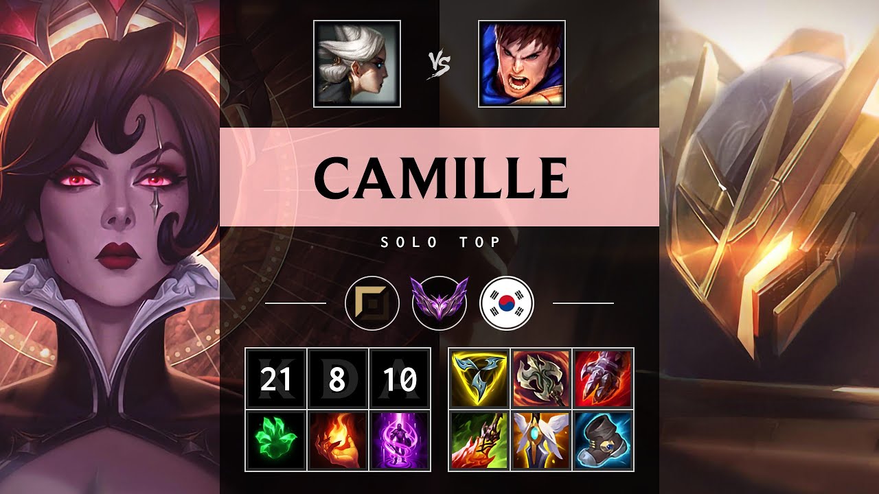 Camille Top vs Garen: Triple Kill, Dominating - KR Master Patch 14.16