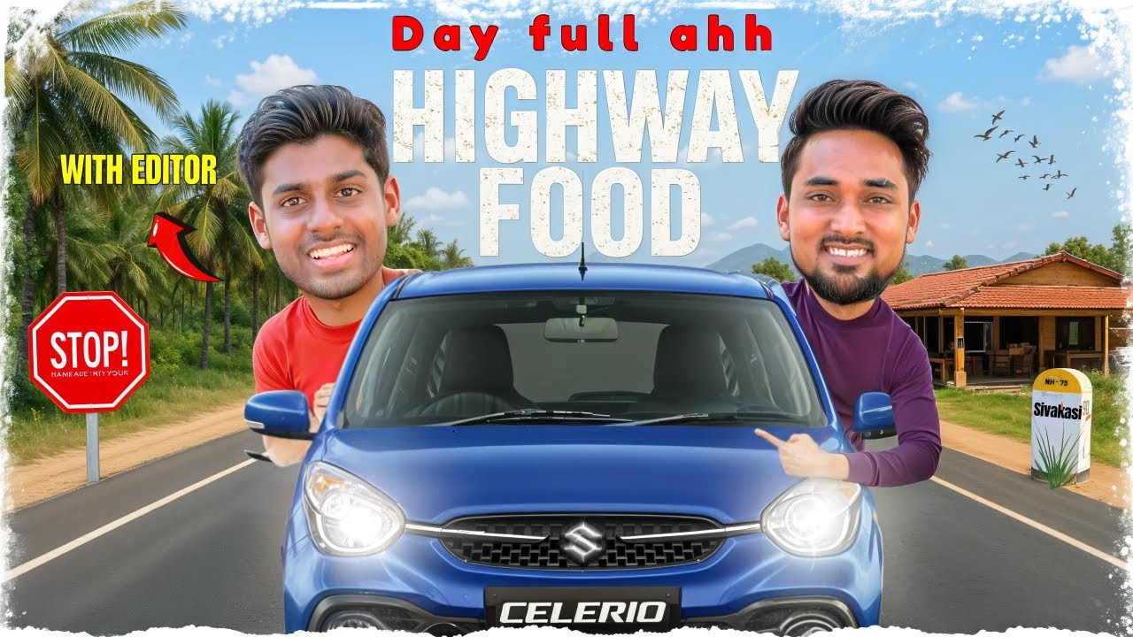 🚗🍴 A full day of exploring and eating only highway foods with my editor! 