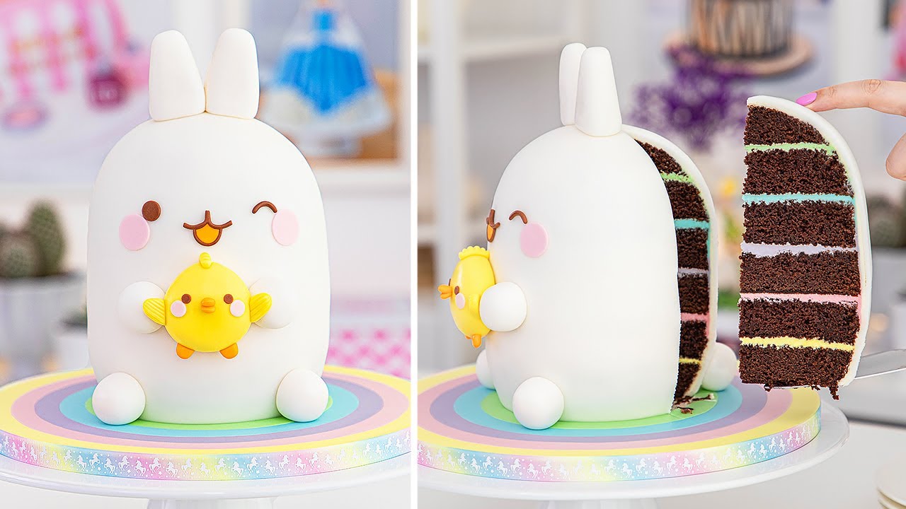 How to make a Molang & Piu Piu Cake - Cake decorating tutorial