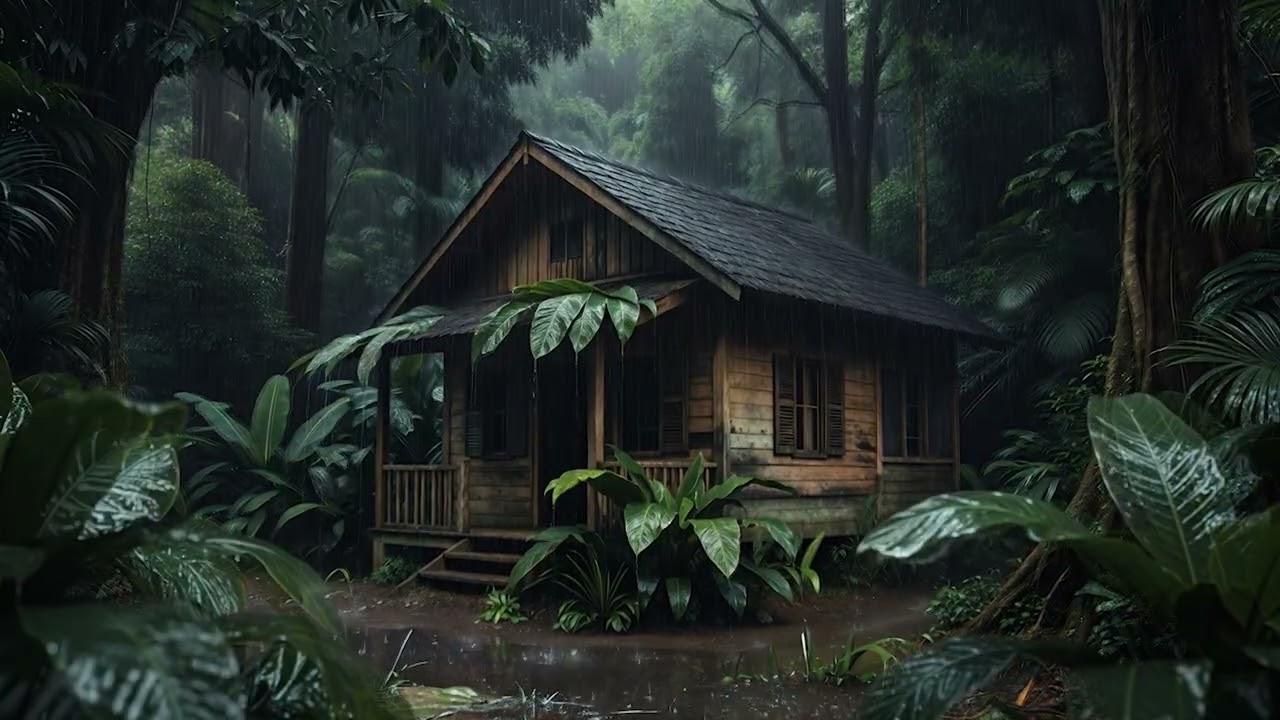 Powerful Tropical Rain | Calm Ambient Sounds for Study & Focus