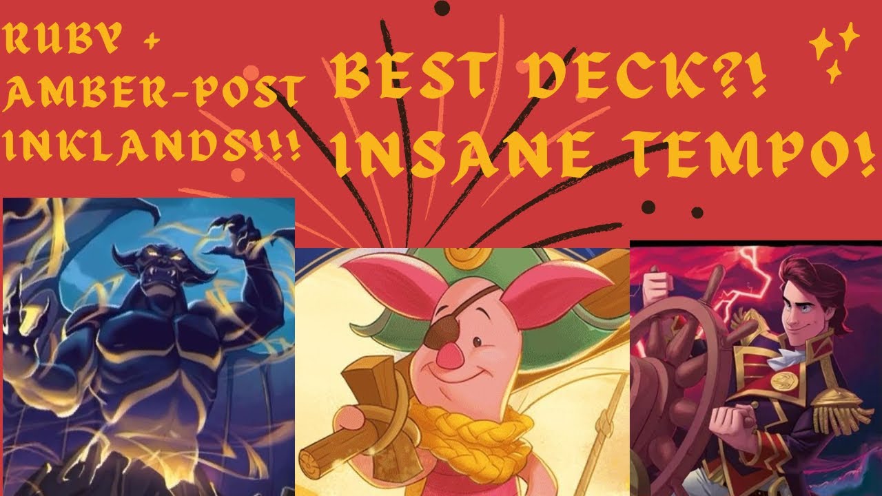 Lorcana Into the Inklands Ruby + Amber UPGRADED Deck Profile!!!