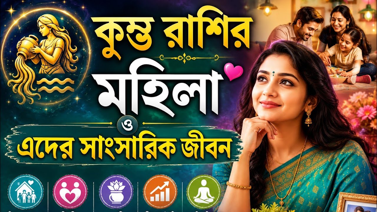 কুম্ভ রাশির মহিলা ও এদের সাংসারিক জীবন | kumbho rashi girl | aquarius marriage life | #কুম্ভরাশি 