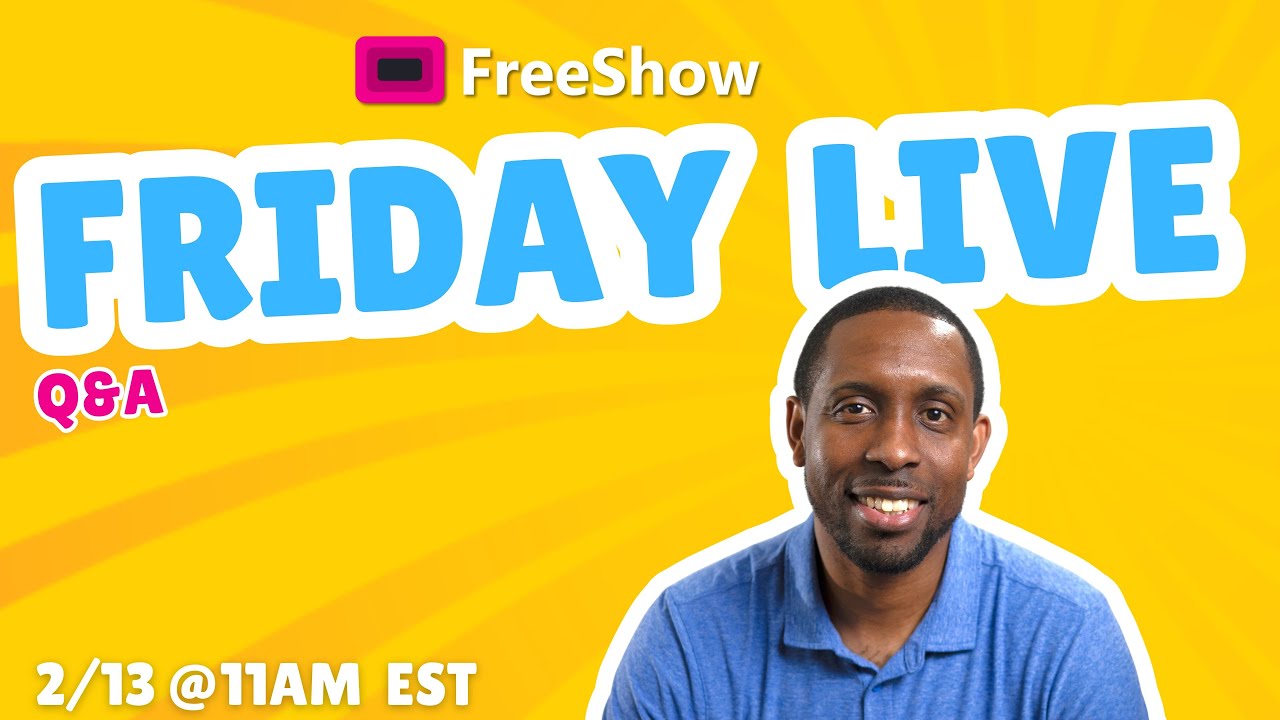 FreeShow Friday Q&A 2/20/26  #freeshowtutorial #presentationsoftware #obsstudio #propresenter
