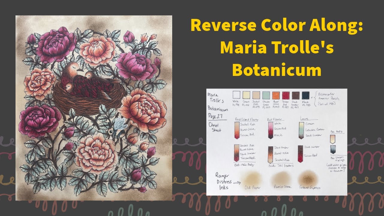 EXCITING NEW Reverse Color Along for Maria Trolle's Botanicum