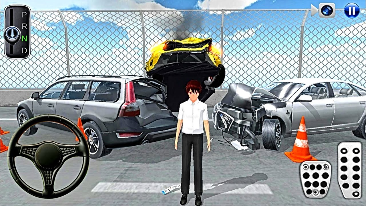 Car Crashes in New Eight Lane Highway - 3D Driving Class Police Car - 2025 Android iOS - Gameplay