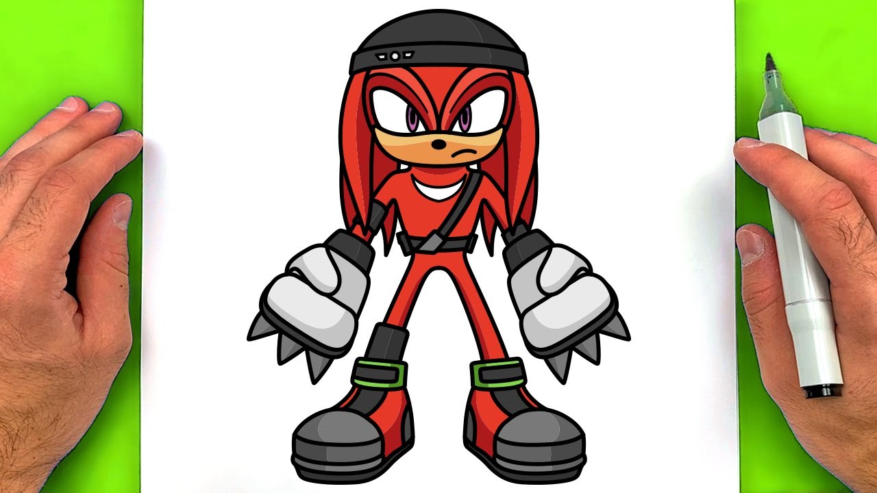How to DRAW RENEGADE KNUCKS (Knuckles) from Sonic Prime Netflix TV series - Easy Drawing
