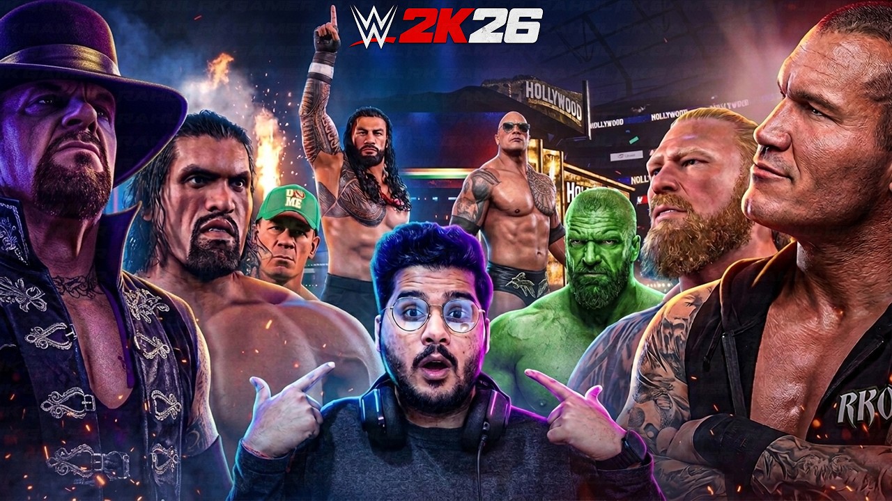 WWE 2K26 FIRST GAMEPLAY in India! 😱 Roman, Cena, Undertaker, Khali vs Rock, Triple H, Lesnar, Orton