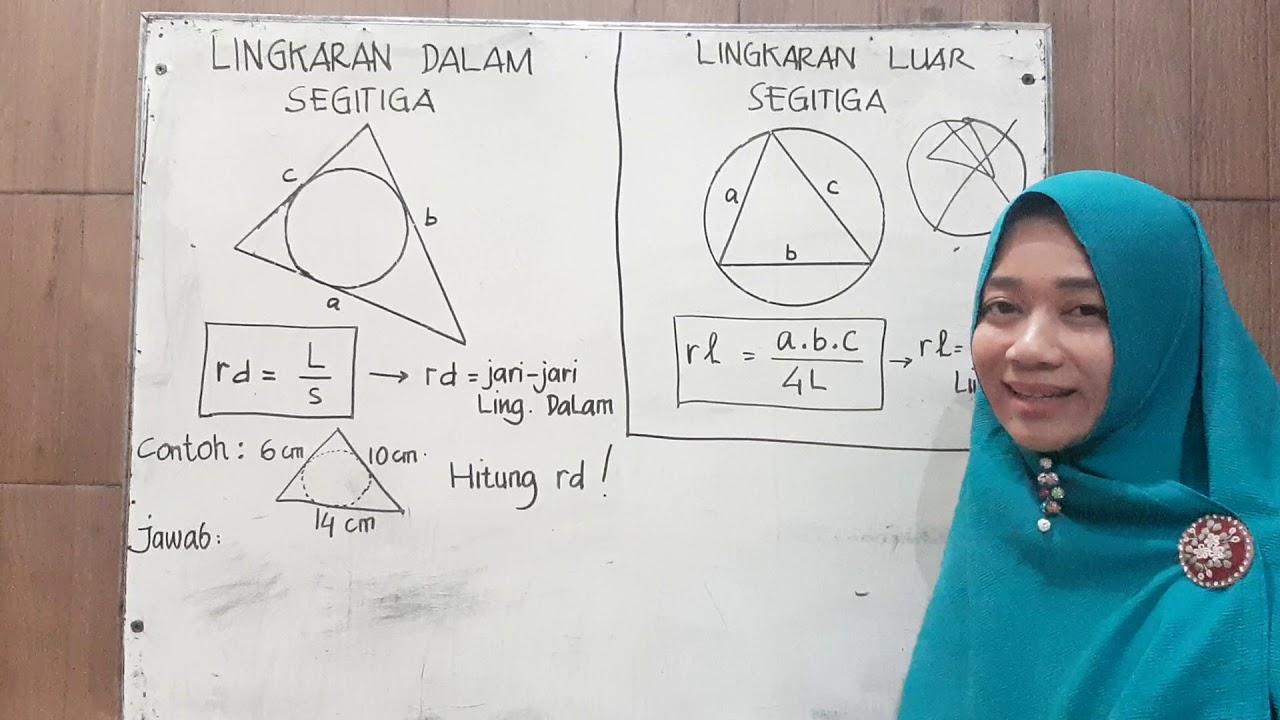 Mencari Jari Jari Lingkaran Dalam segitiga #materi kelas 8 SMPN 1 TUBAN