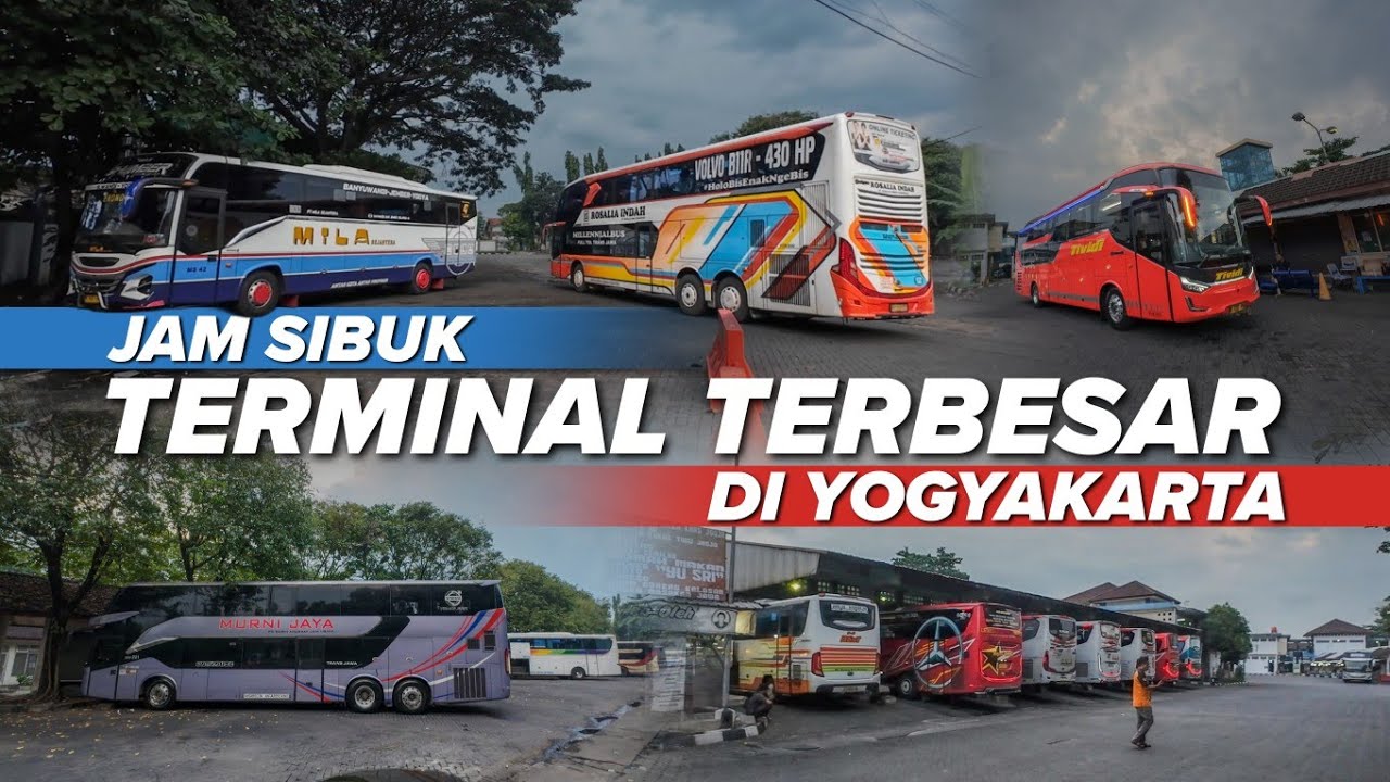 BUS EKONOMI SAMPAI FIRST CLASS NGUMPUL SORE HARI | Jam Sibuk Terminal Giwangan