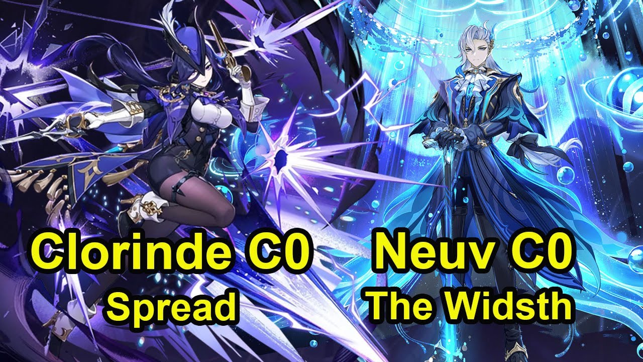 [New Abyss] Clorinde C0 & Neuvillette C0 abyss 4.7 floor 12 Genshin Impact