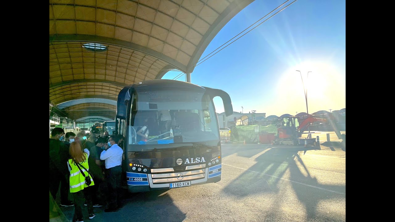 (4k)  Alicante Airport to Benidorm bus, stop,tickets,views and airport guidance🇪🇸